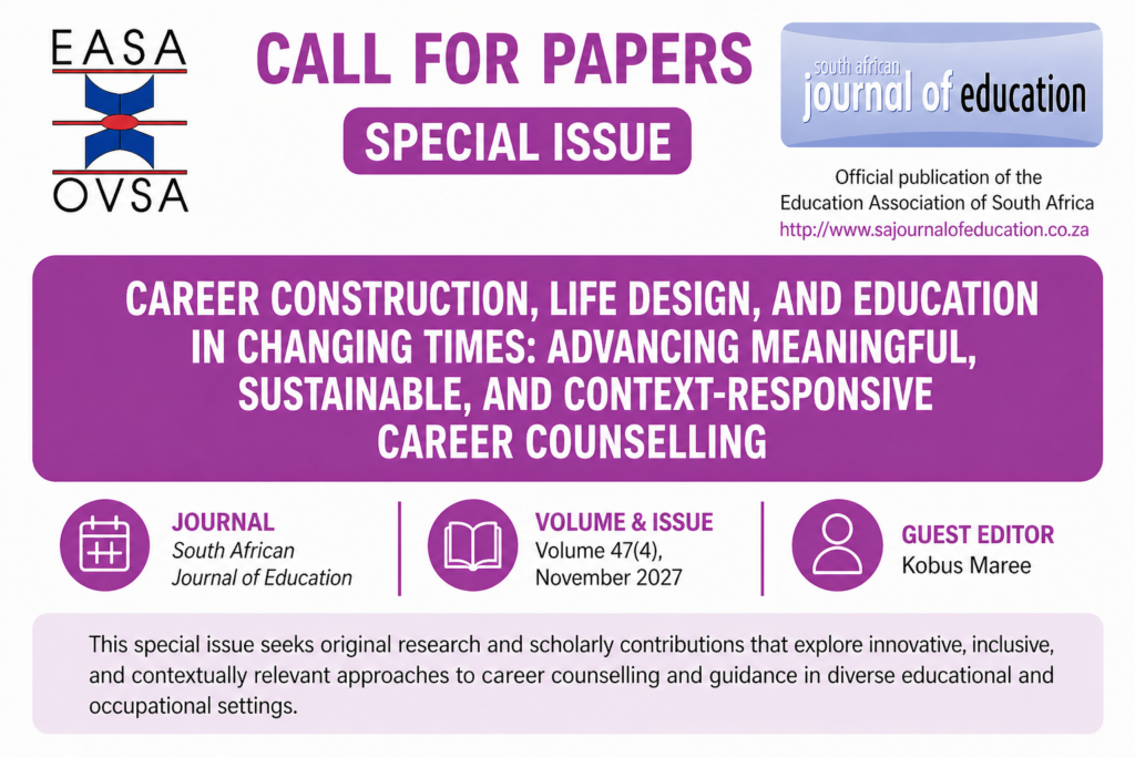 Call for papers: Special Issue, South African Journal of Education